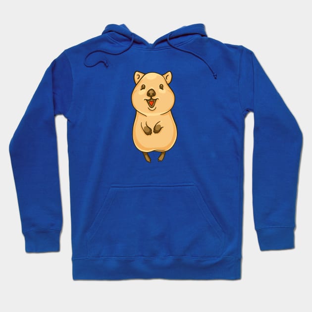 Quokka smiling Hoodie by manydoodles